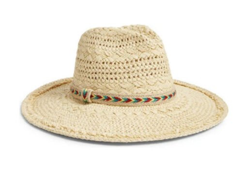 TREASURE & BOND Textured Panama Straw Hat Beach Summer Boho